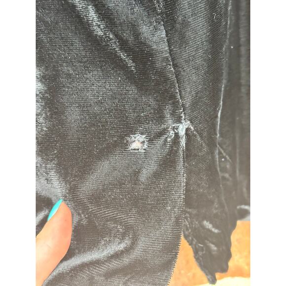 Vintage 1980s CFTC Studio Black Velvet Mini Dress LBD AS IS - Picture 11 of 11